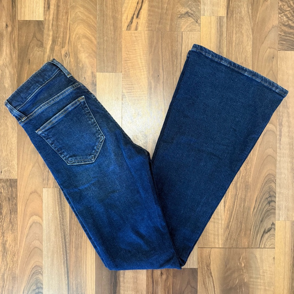 Topshop Dark Jamie Flare Jeans